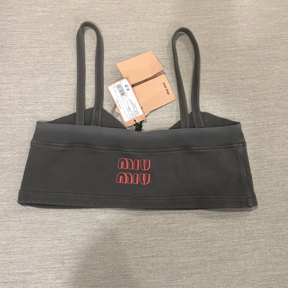 Miu Miu crop top gray size M